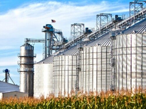 Photo of grain bins