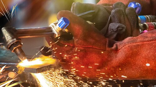 Someone welding