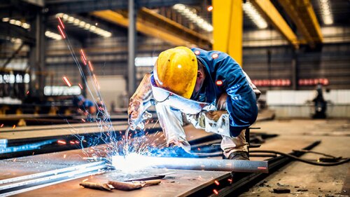 A man welding