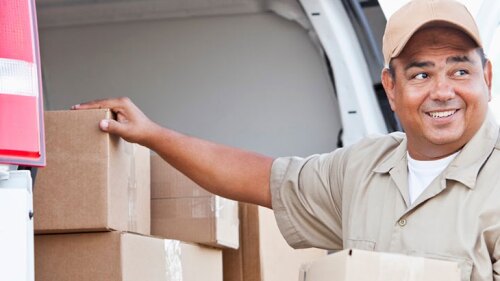 Man delivering packages.
