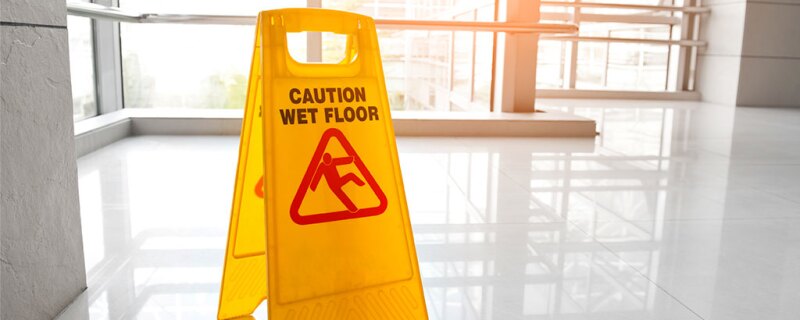 Caution wet floor sign