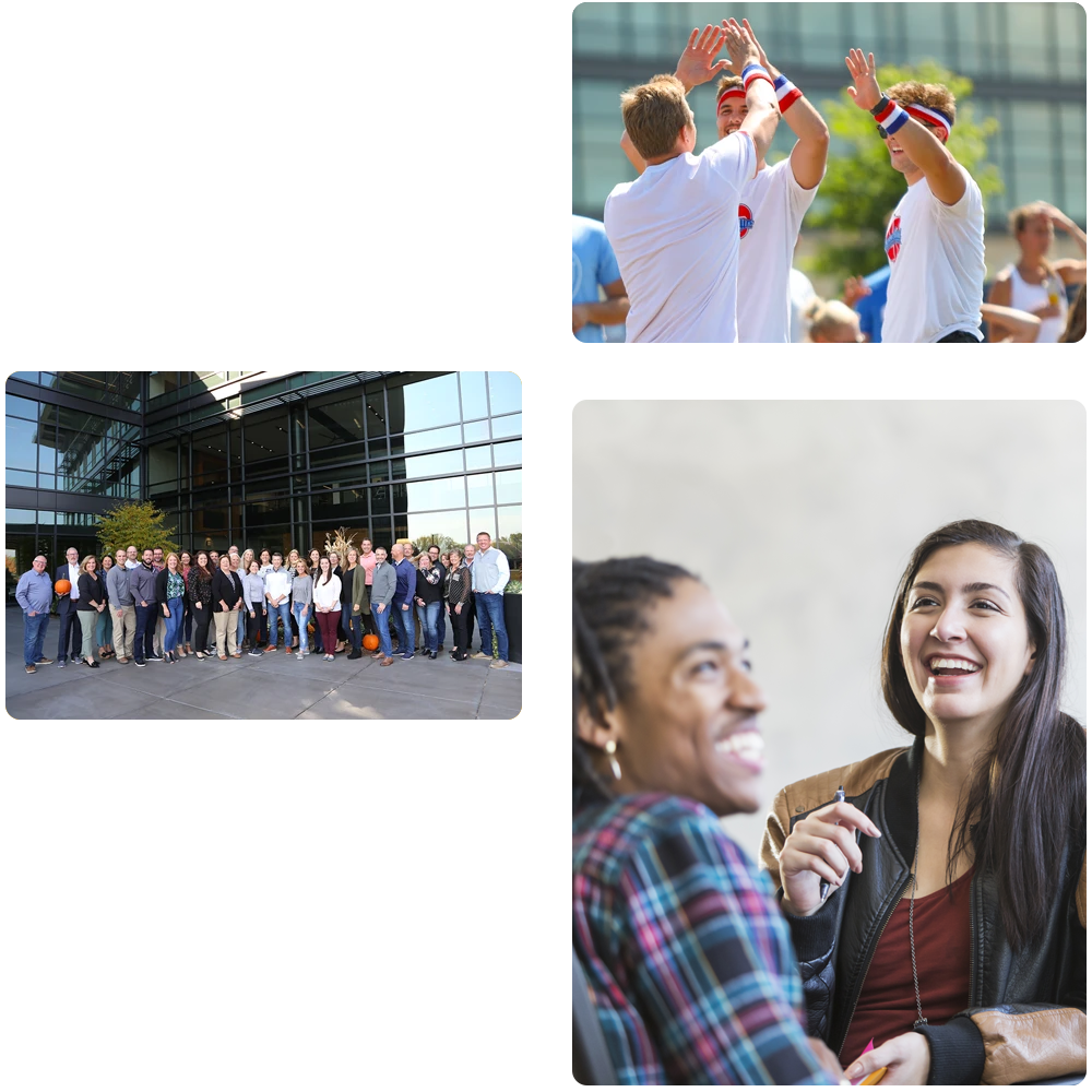 Three photos of SECURA associates participating in different activities.
